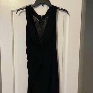 Adrianna Papell Black Lace Maxi Dress